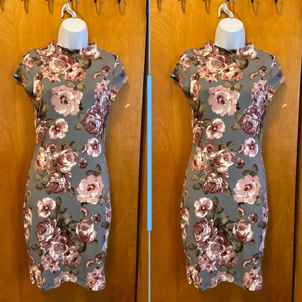 Floral Midi Bodycon Dress